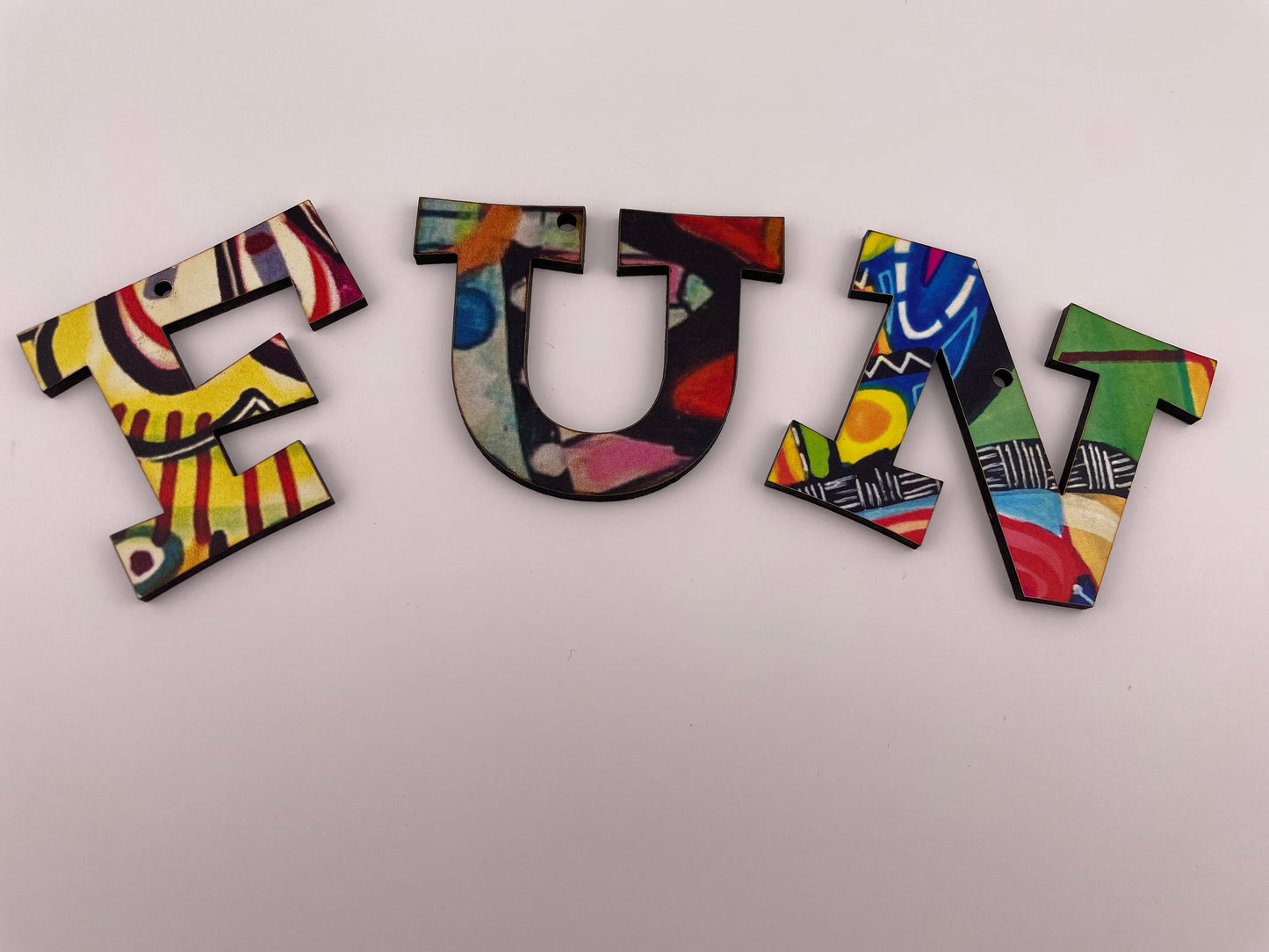 Laser-cut Colored Letters