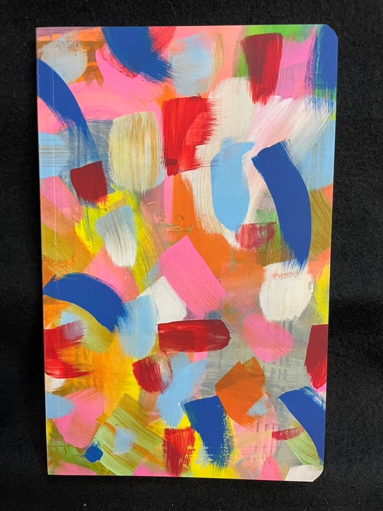 Colorful abstract painting on a black background