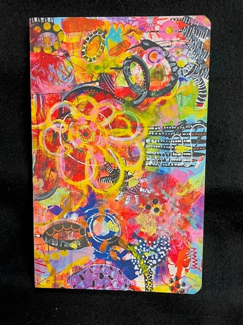 Colorful abstract design on a black background